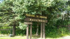 Medford to Prentice Rail Trailsign in Medford trailhead